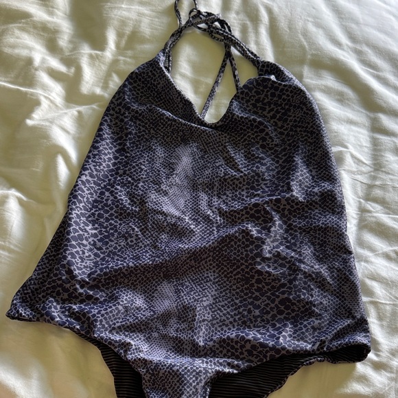 Purple Patterned Swimsuit acacia worn - Picture 2 of 4